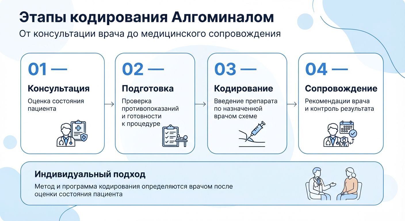 Кодирование препаратом «Алгоминал» в Вяземском инфографика