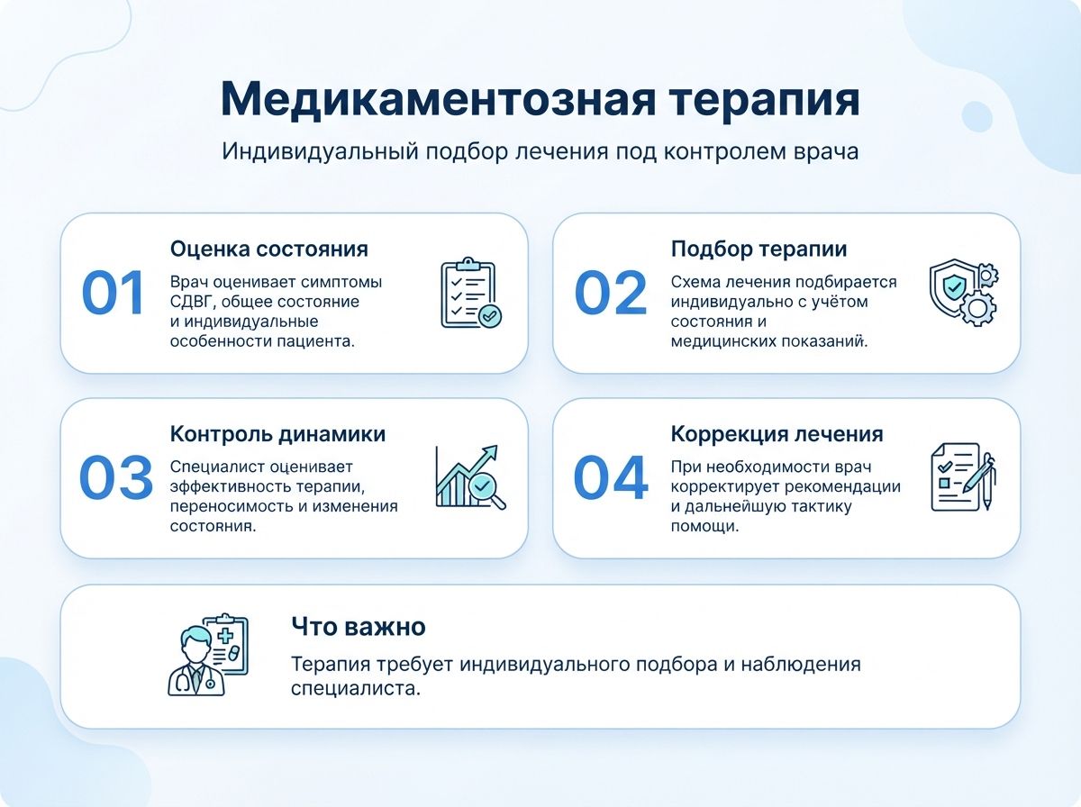 Лечение СДВГ в Вяземском у детей и взрослыхинфографика